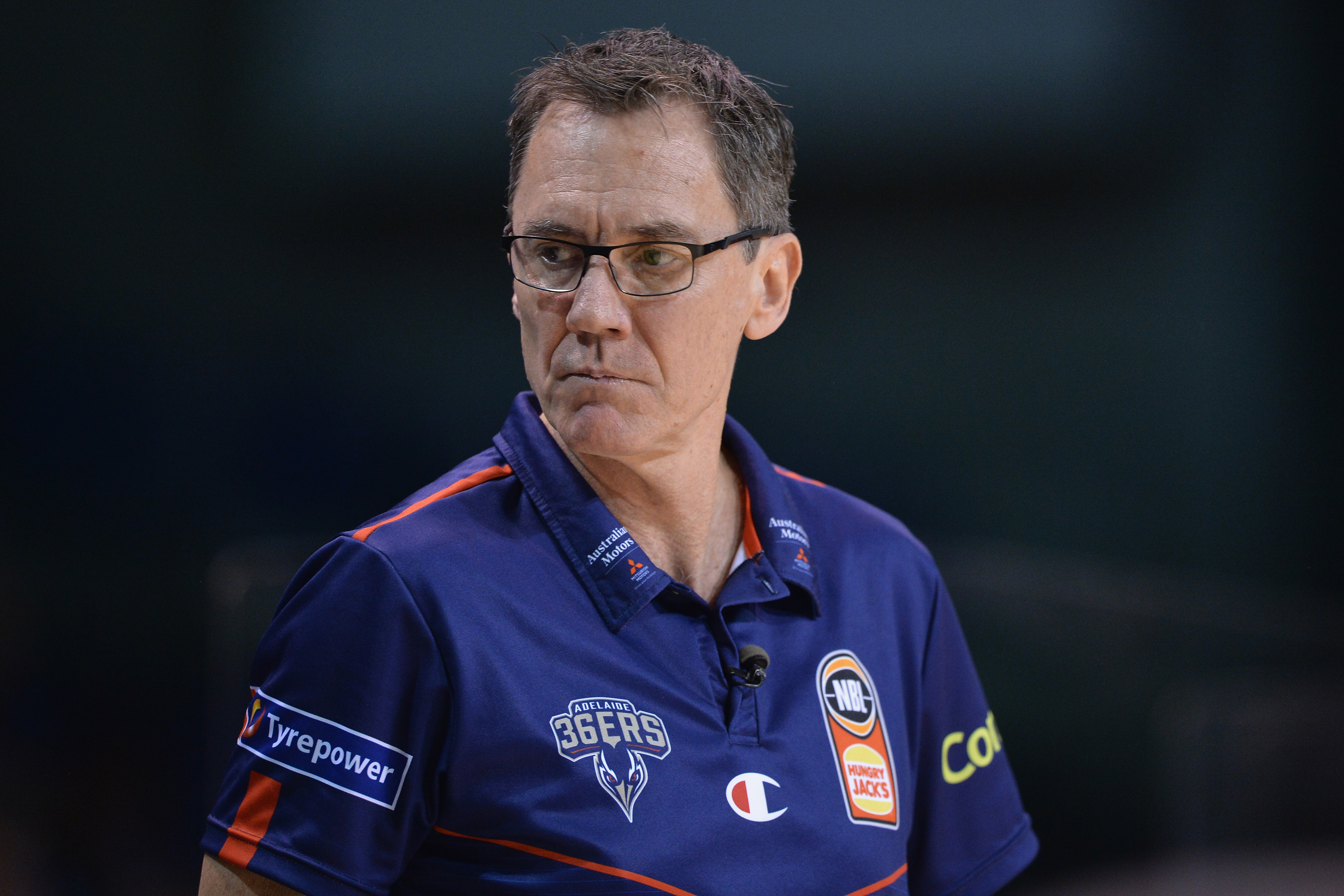 Head Coach Conner Henry of the 36ers looks on during the round 19 NBL match between the New Zealand Breakers and the Adelaide 36ers.