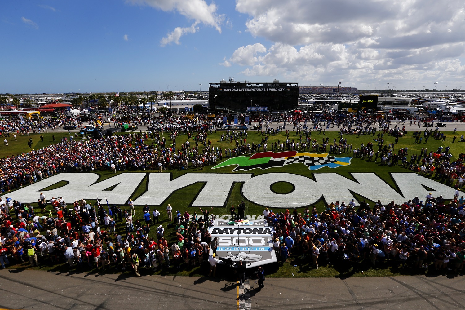 A general view of the infield prior to the NASCAR Daytona 500 at Daytona International Speedway on Feb. 22, 2015.