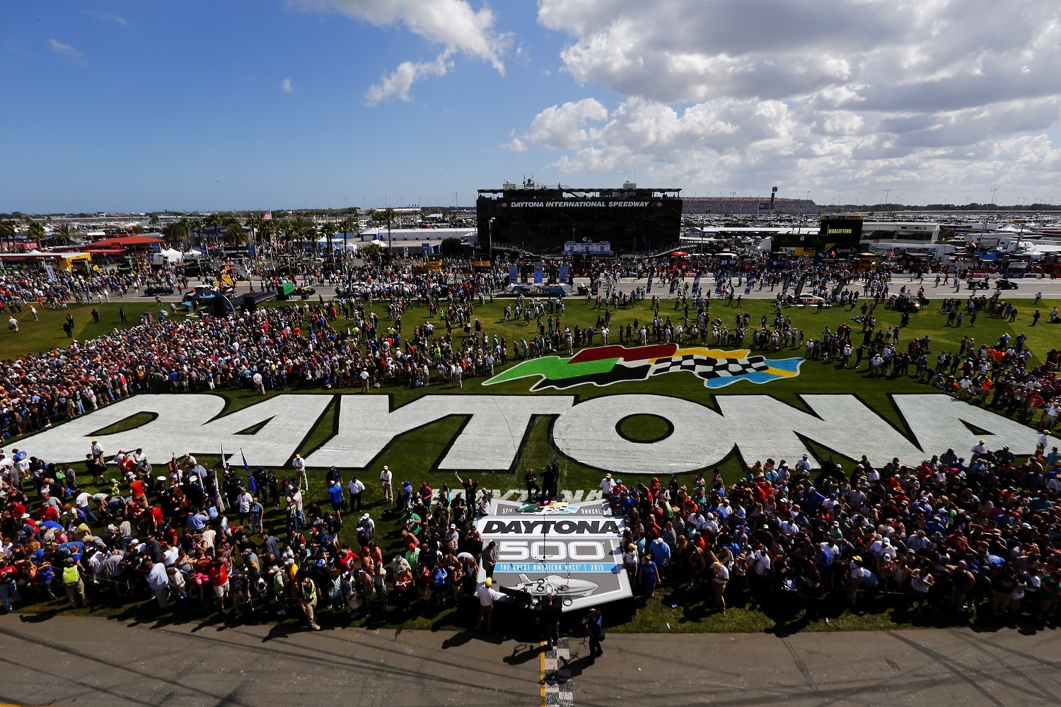 A general view of the infield prior to the NASCAR Daytona 500 at Daytona International Speedway on Feb. 22, 2015.