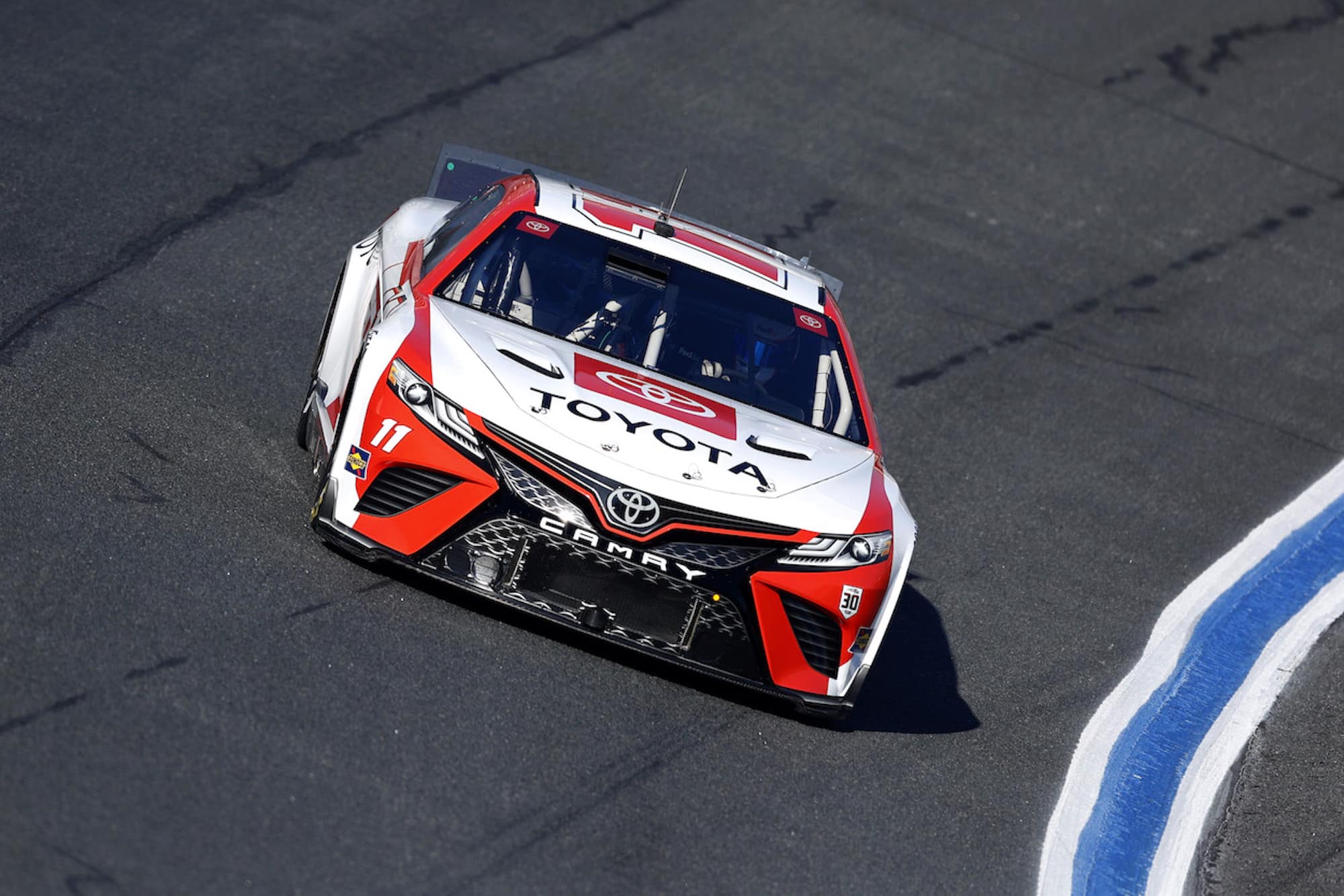 Denny Hamlin in a Toyota Camry