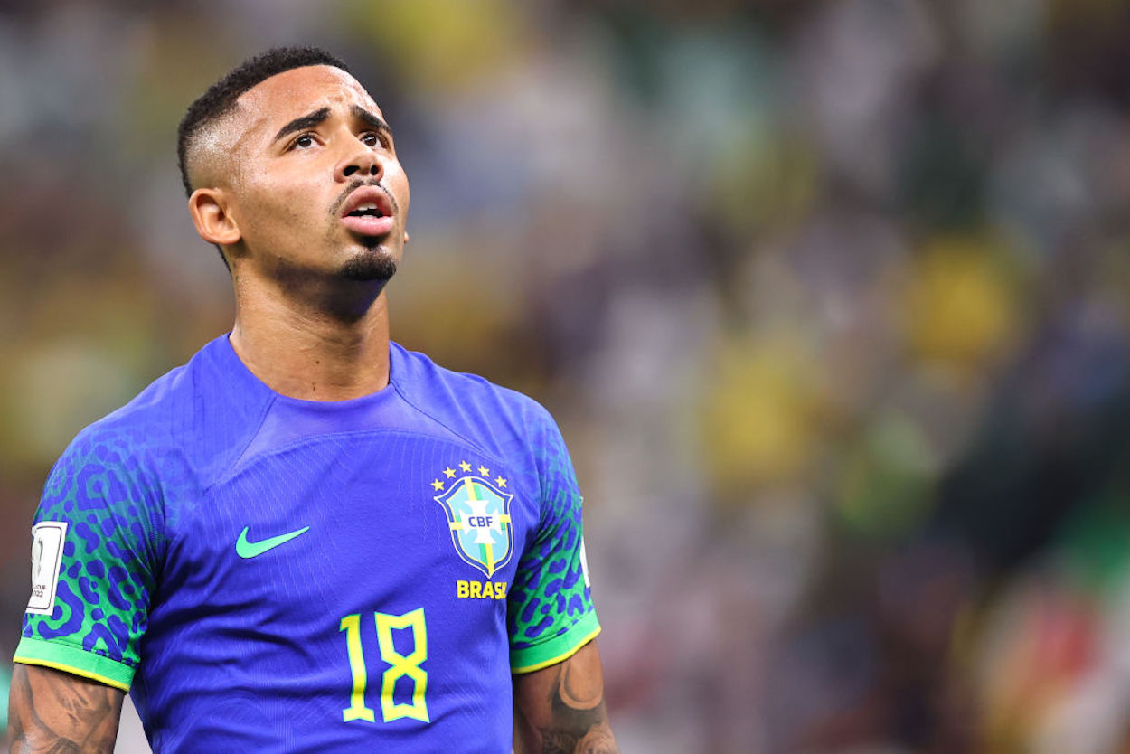 Gabriel Jesus during Brazil's third group stage match at the 2022 FIFA World Cup.