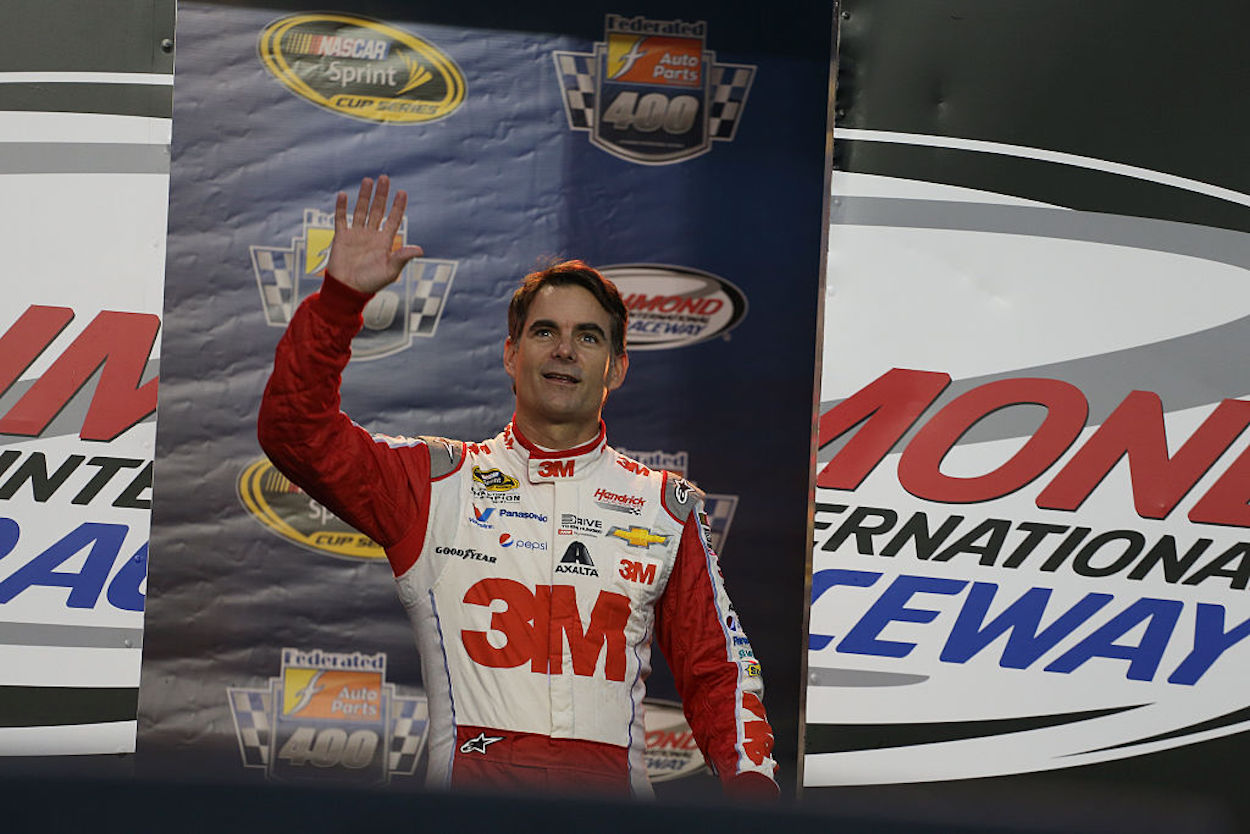 Jeff Gordon ahead of the 2015 he NASCAR Sprint Cup Series Federated Auto Parts 400.