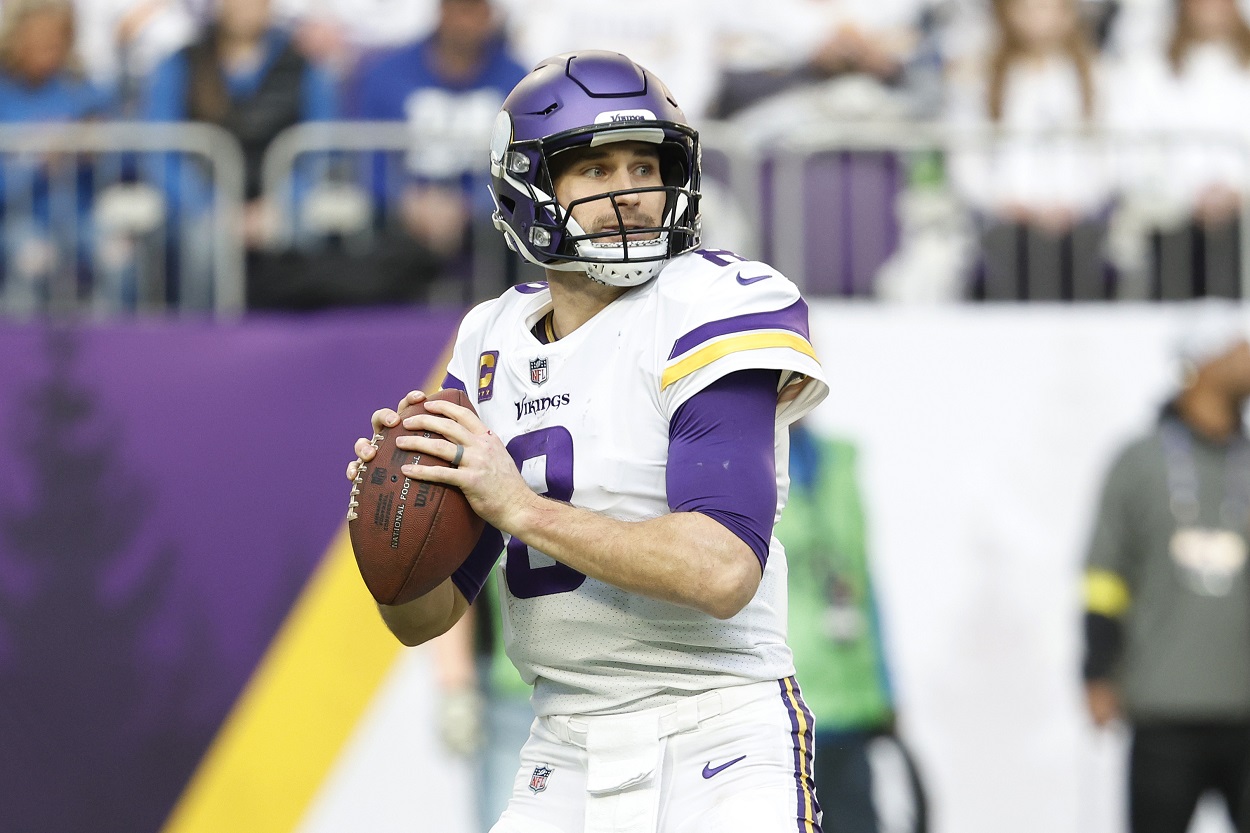 Kirk Cousins during a December 2022 NFL matchup between the Vikings and Giants