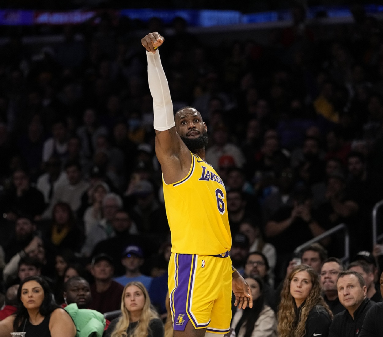 LeBron James during a Lakers-Blazers matchup in November 2022