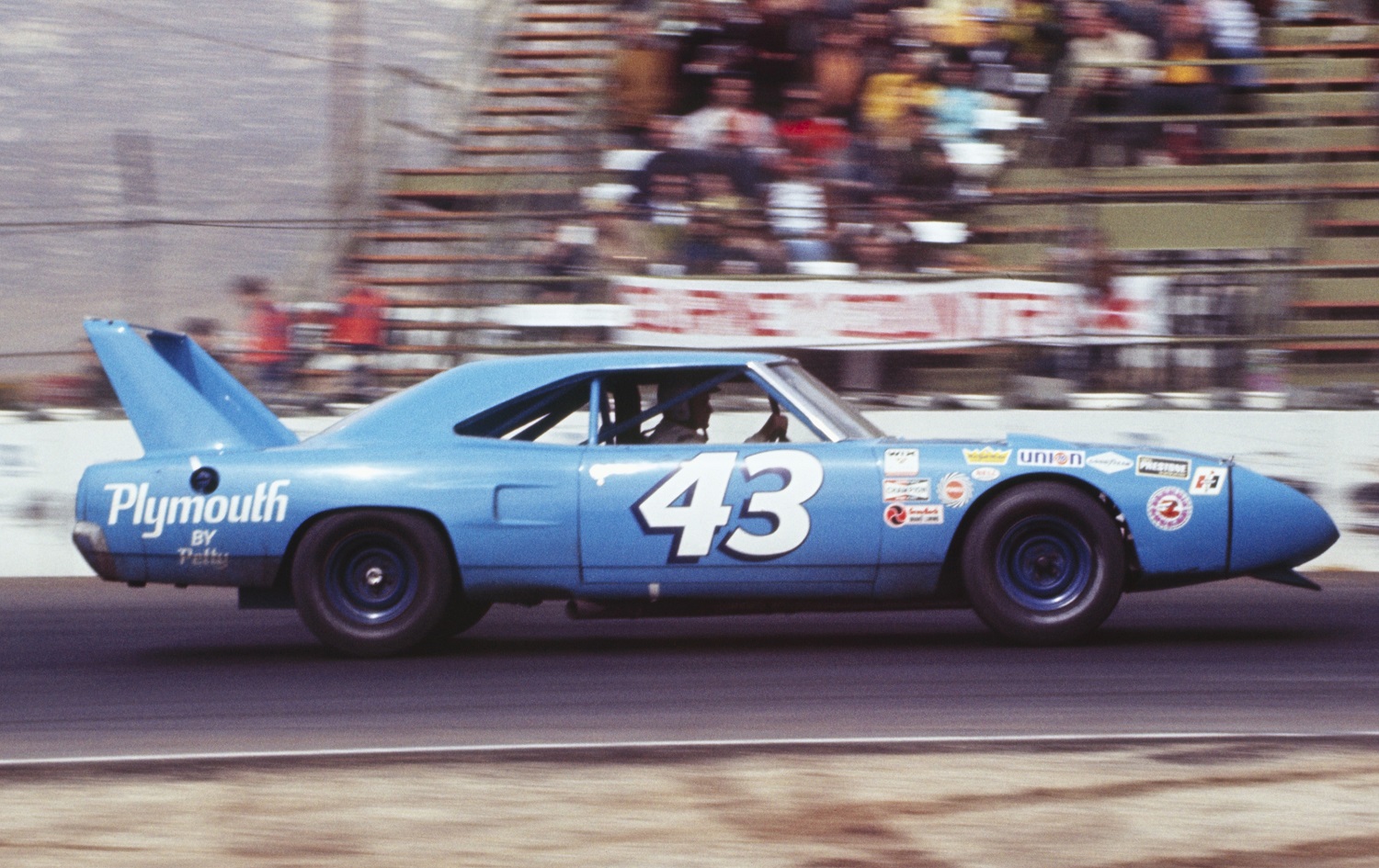 Richard Petty driving his Plymouth Superbird in 1970.