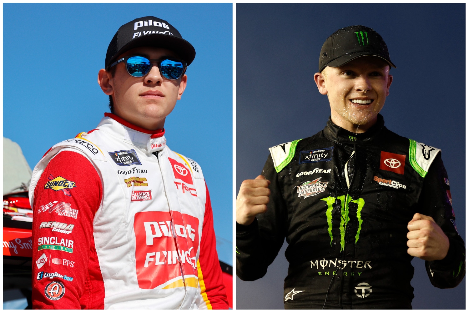 NASCAR drivers Sammy Smith and Ty Gibbs of Joe Gibbs Racing. | Getty Images