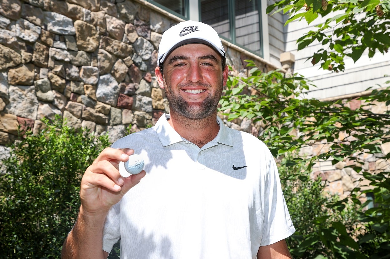 Scottie Scheffler following his round of 59 at The Northern Trust in 2020