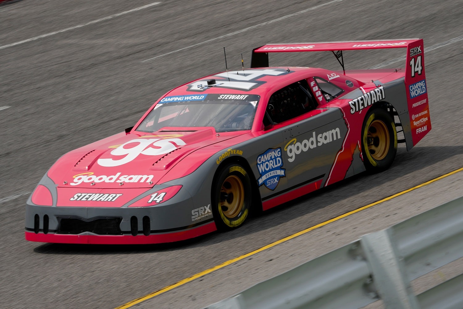 Tony Stewart drives during practice for the Camping World Superstar Racing Experience at Nashville Fairgrounds Speedway on July 9, 2022.