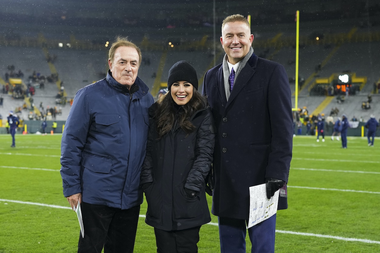 The Thursday Night Football crew poses for a photo.