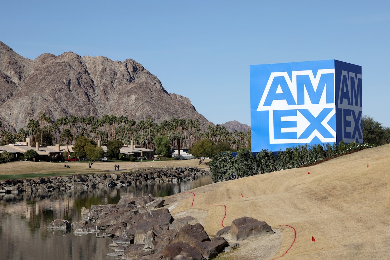 The American Express sign is shown.