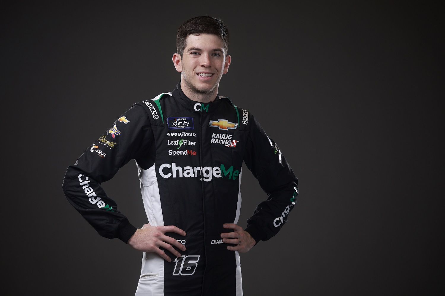 NASCAR driver Chandler Smith poses for a photo during NASCAR Production Days at Charlotte Convention Center on Jan. 18, 2023.