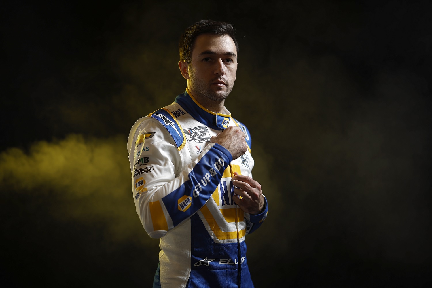 Chase Elliott poses for a photo during NASCAR Production Days at Charlotte Convention Center on Jan. 17, 2023.