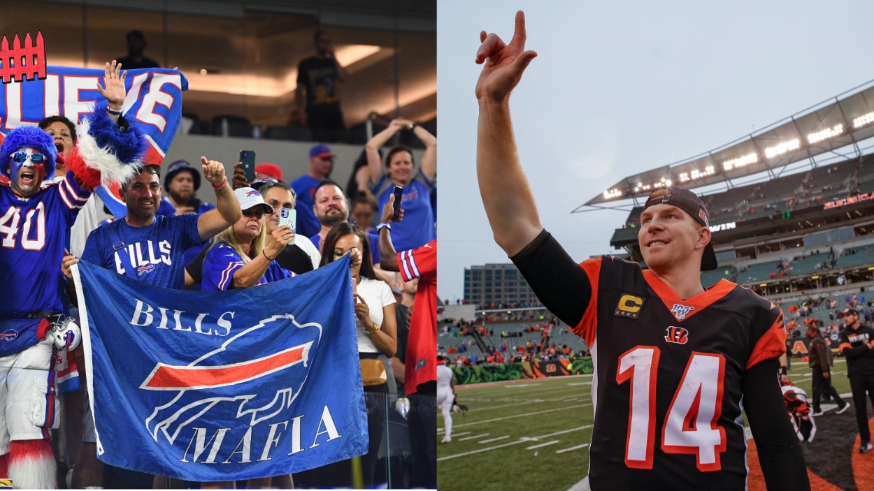 Bills Mafia, Buffalo Bills, Andy Dalton, Damar Hamlin