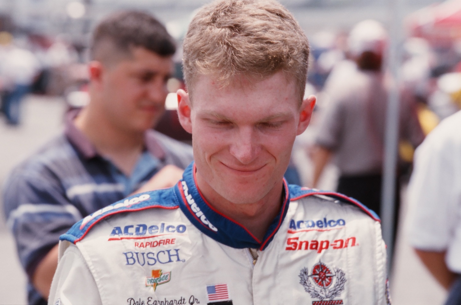 Dale Earnhardt Jr. looks on during the NASCAR Coca-Cola 600 on May 21, 1998.