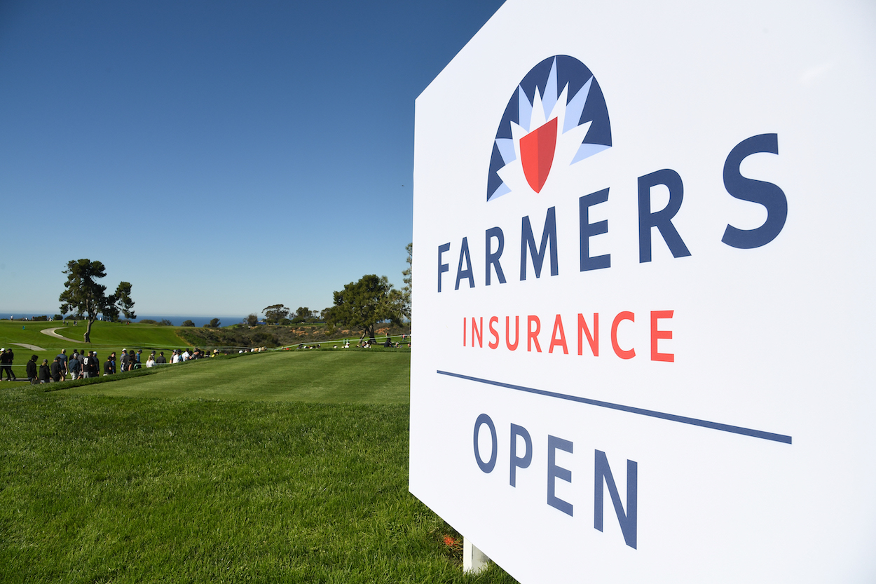 A Farmers Insurance Open sign is shown.
