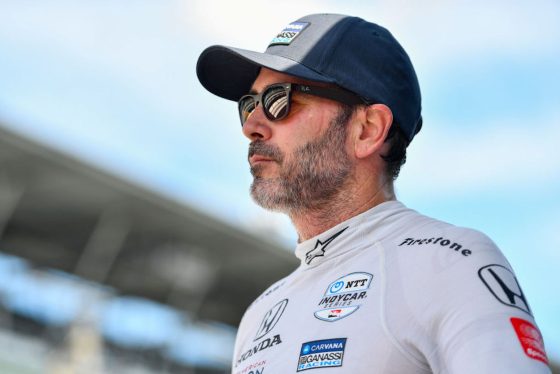 Jimmie Johnson ahead of the NTT IndyCar Series Gallagher Grand Prix.
