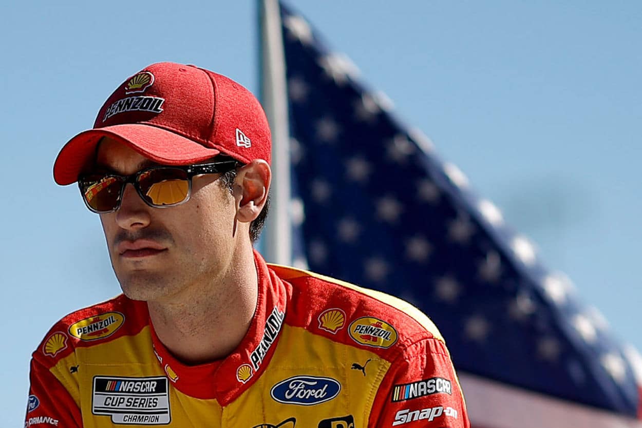 Joey Logano Looks on ahead of the NASCAR Cup Series Championship at Phoenix Raceway.