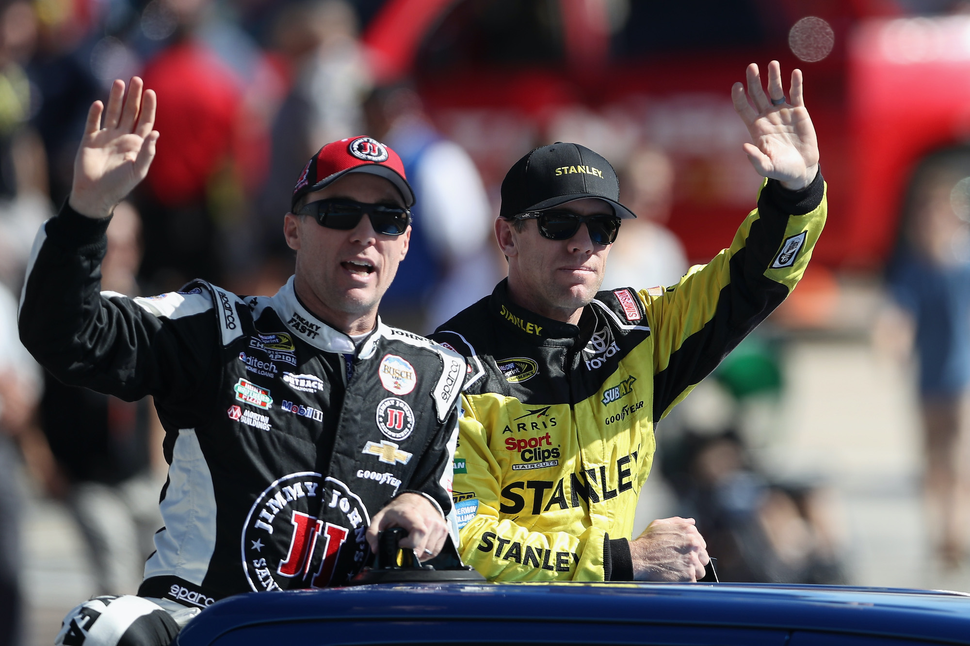 Kevin Harvick and Carl Edwards ride together