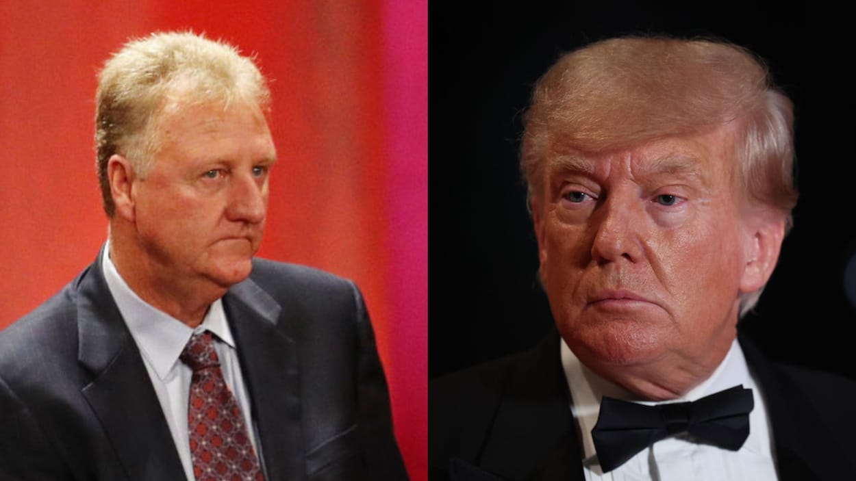 Larry Bird (L) and Donald Trump (R)