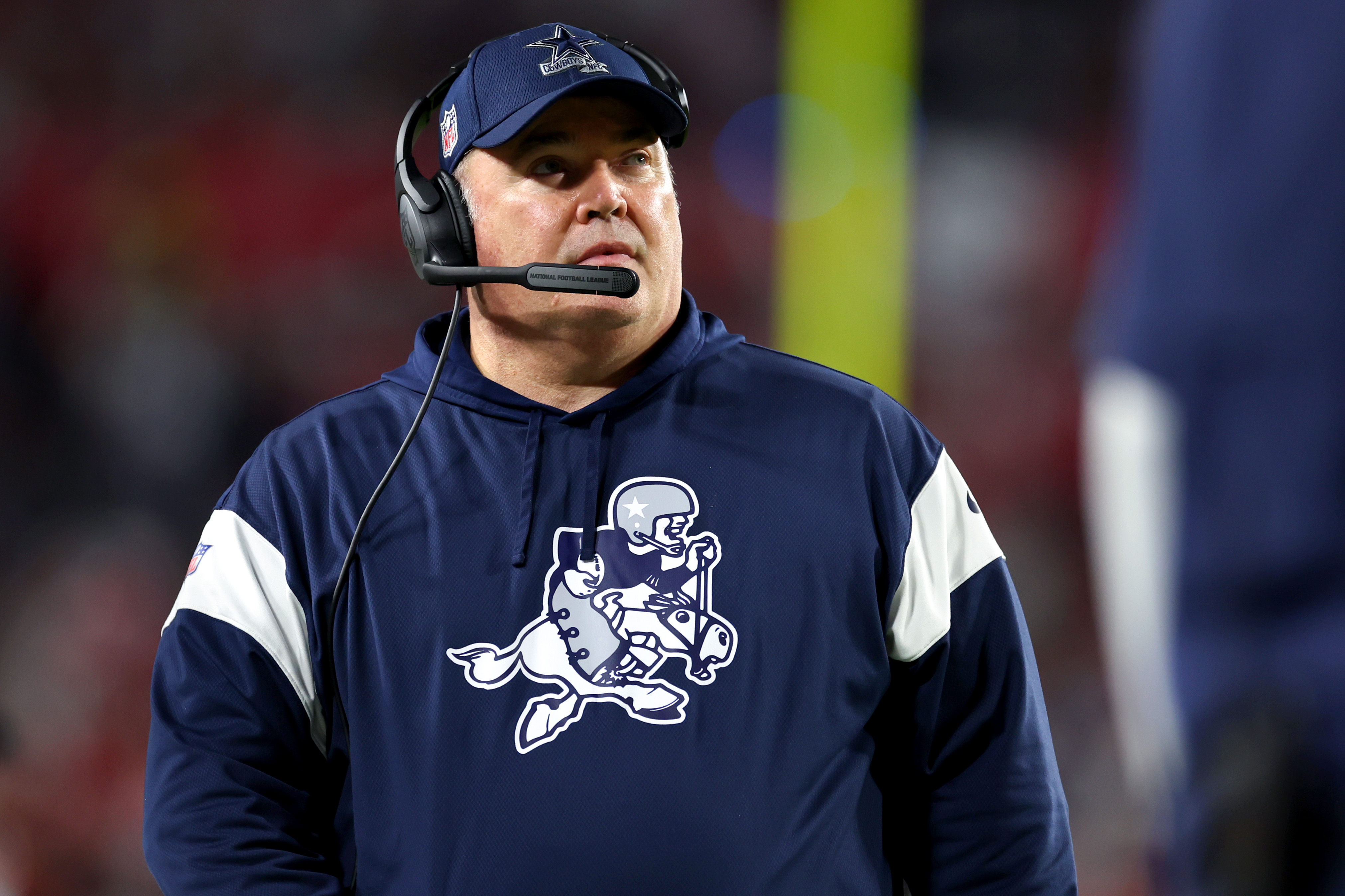 Head coach Mike McCarthy of the Dallas Cowboys looks on against the Tampa Bay Buccaneers.