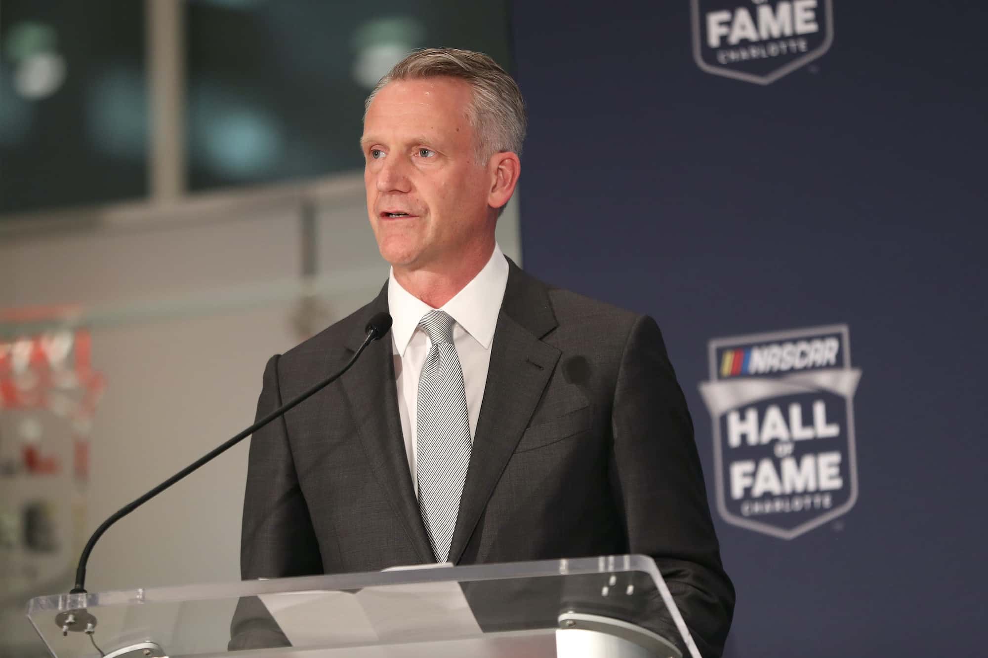 NASCAR President Steve Phelps at Hall of Fame ceremony