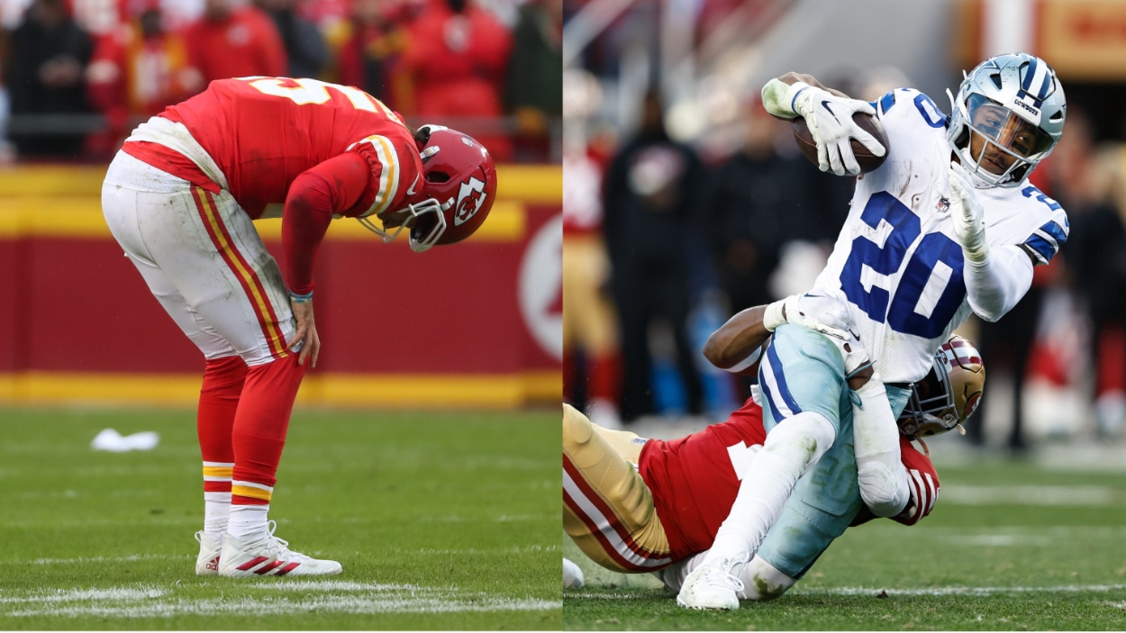 NFL, Patrick Mahomes, Tony Pollard, hip drop tackles