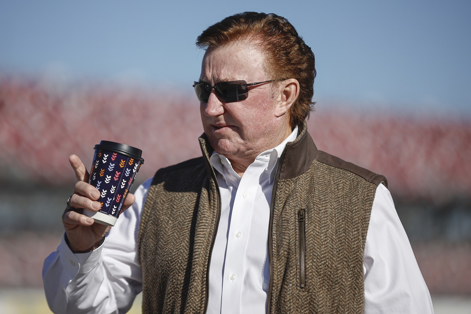 RCR team owner and NASCAR Hall of Famer Richard Childress walks the grid during qualifying for the NASCAR Cup Series YellaWood 500 at Talladega Superspeedway on Oct. 1, 2022.