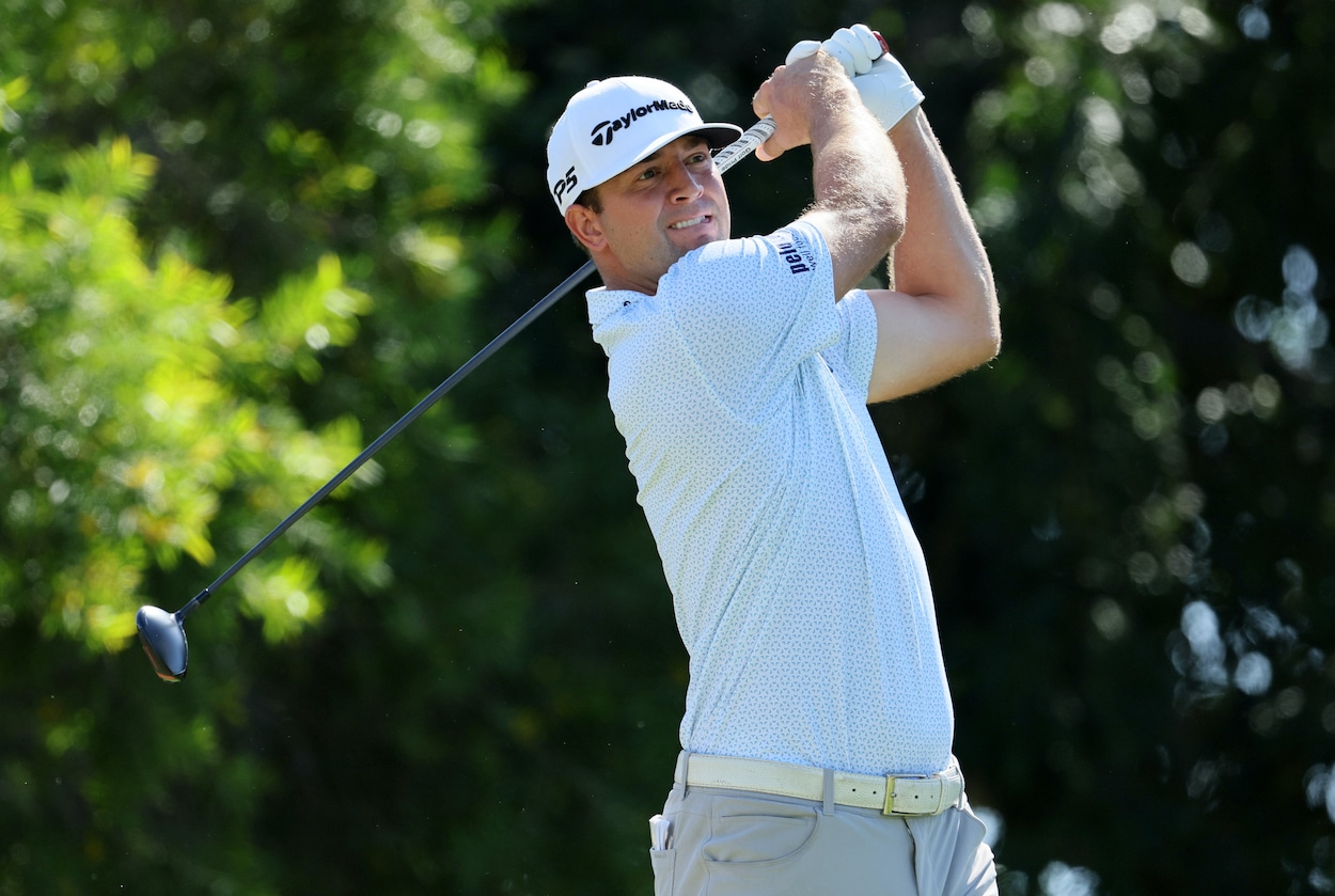 Taylor Montgomery plays a shot during the Sony Open.