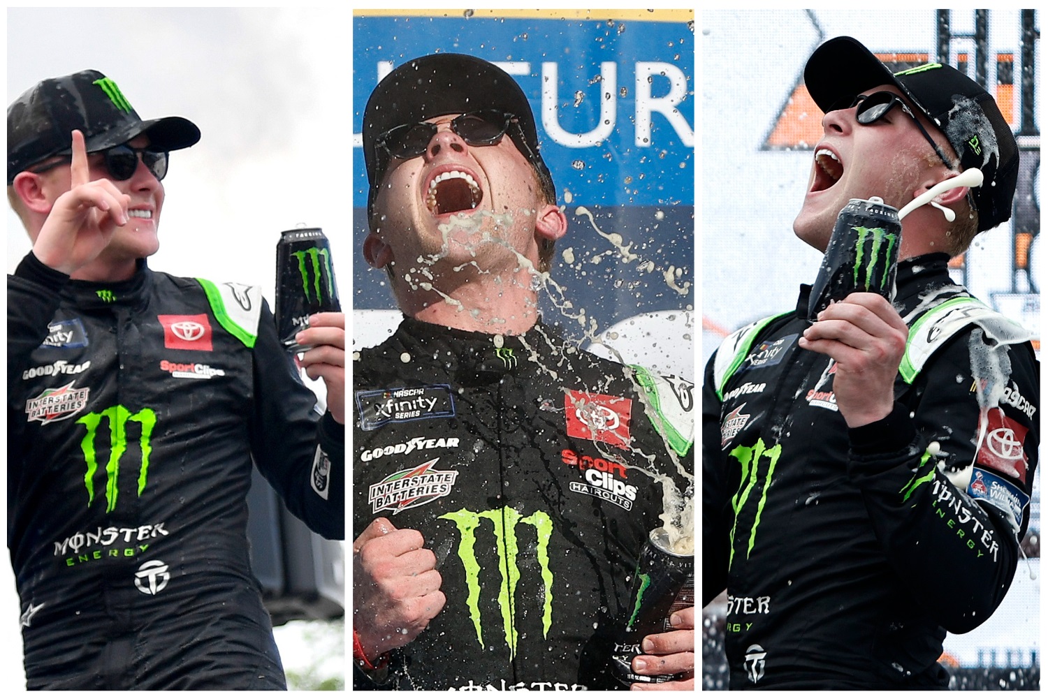 Joe Gibbs Racing driver Ty Gibbs is frequently seen carrying cans of Monster Energy drink. | Getty Images
