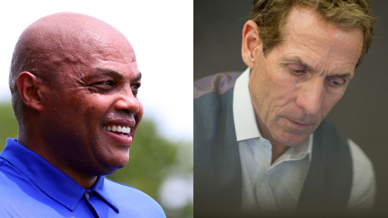 Charles Barkley (L) and Skip Bayless (R)