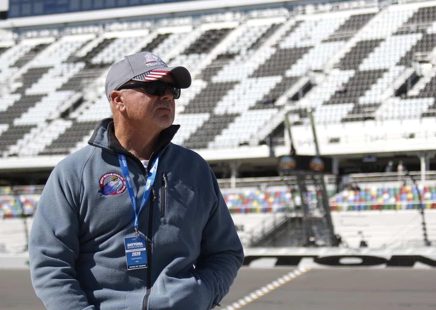 Former Daytona 500 Champion Geoff Bodine watches practice for the Busch Clash on Feb. 8, 2020, at Daytona International Speedway. | Jeff Robinson/Icon Sportswire via Getty Images