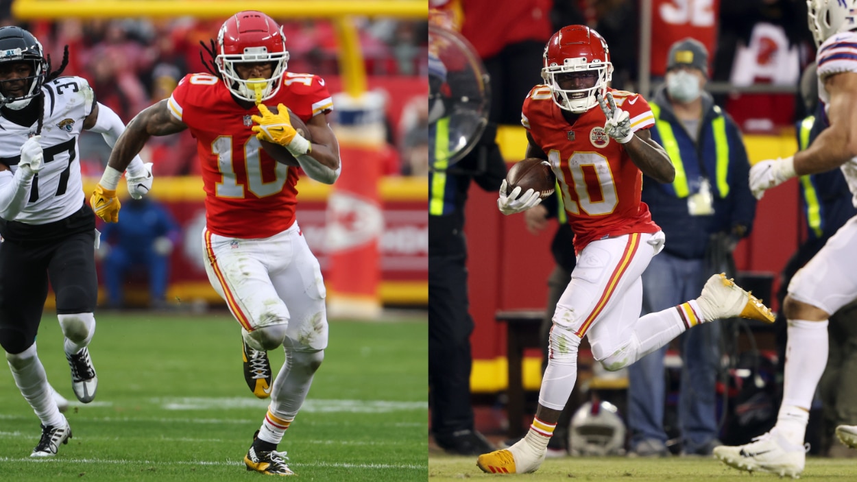 Isiah Pacheco, Tyreek Hill, Kansas City Chiefs, Isiah Pacheco No. 10