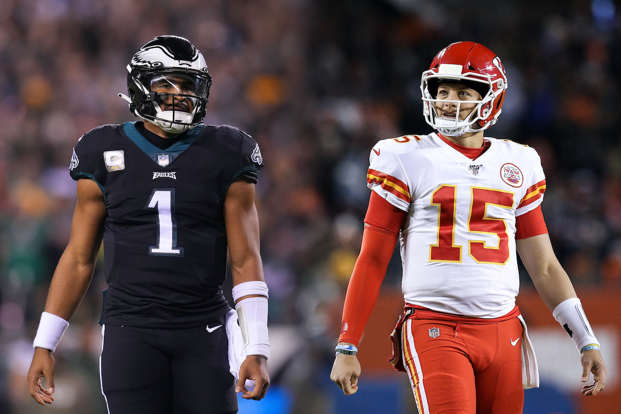 Jalen Hurts and Patrick Mahomes will face off in Super Bowl 57.