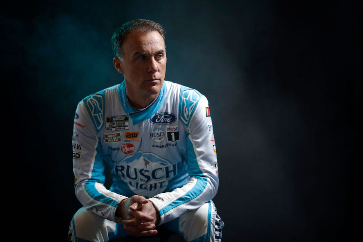 Kevin Harvick poses for a photo during NASCAR production days.
