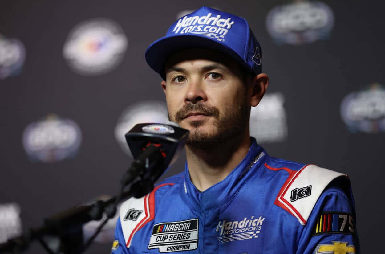 Kyle Larson speaks to the media ahead of the 2023 Daytona 500.