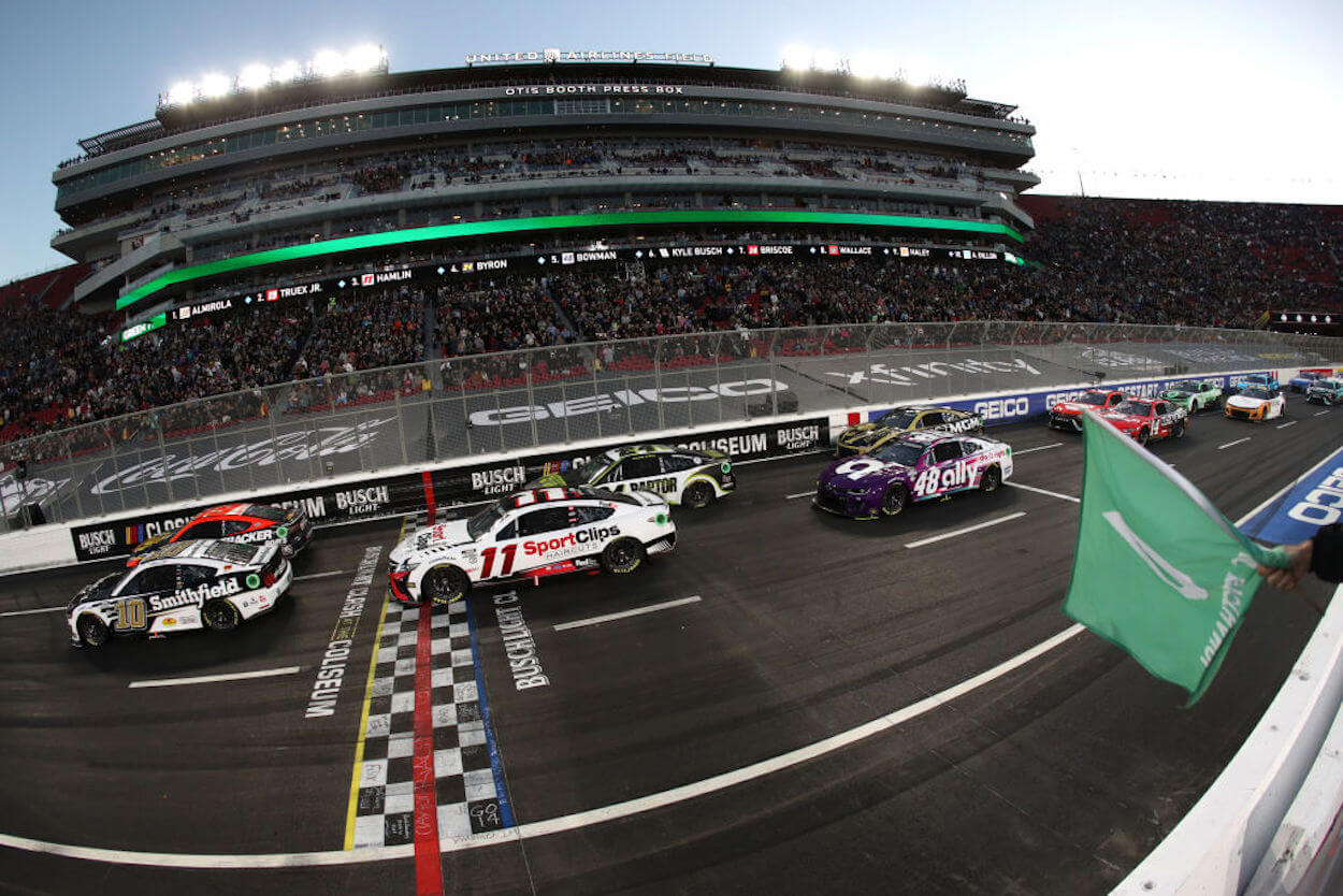 The starting grid at the 2023 Clash at the Coliseum.