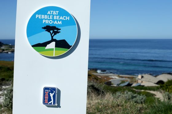 Signage at the PGA Tour AT&T Pebble Beach Pro-Am