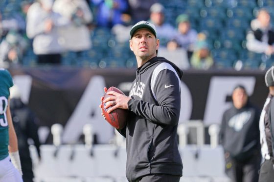 Shane Steichen throws a football