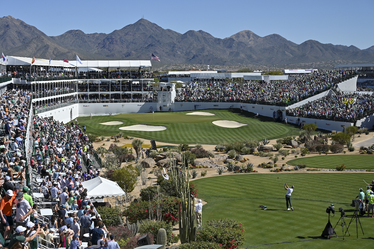 A view of the 16th hole at TPC Scottsdale.