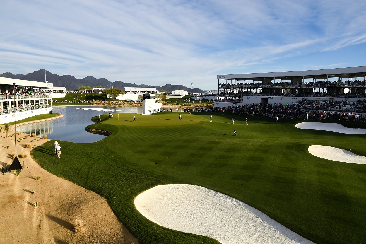 The 17th hole at TPC Scottsdale