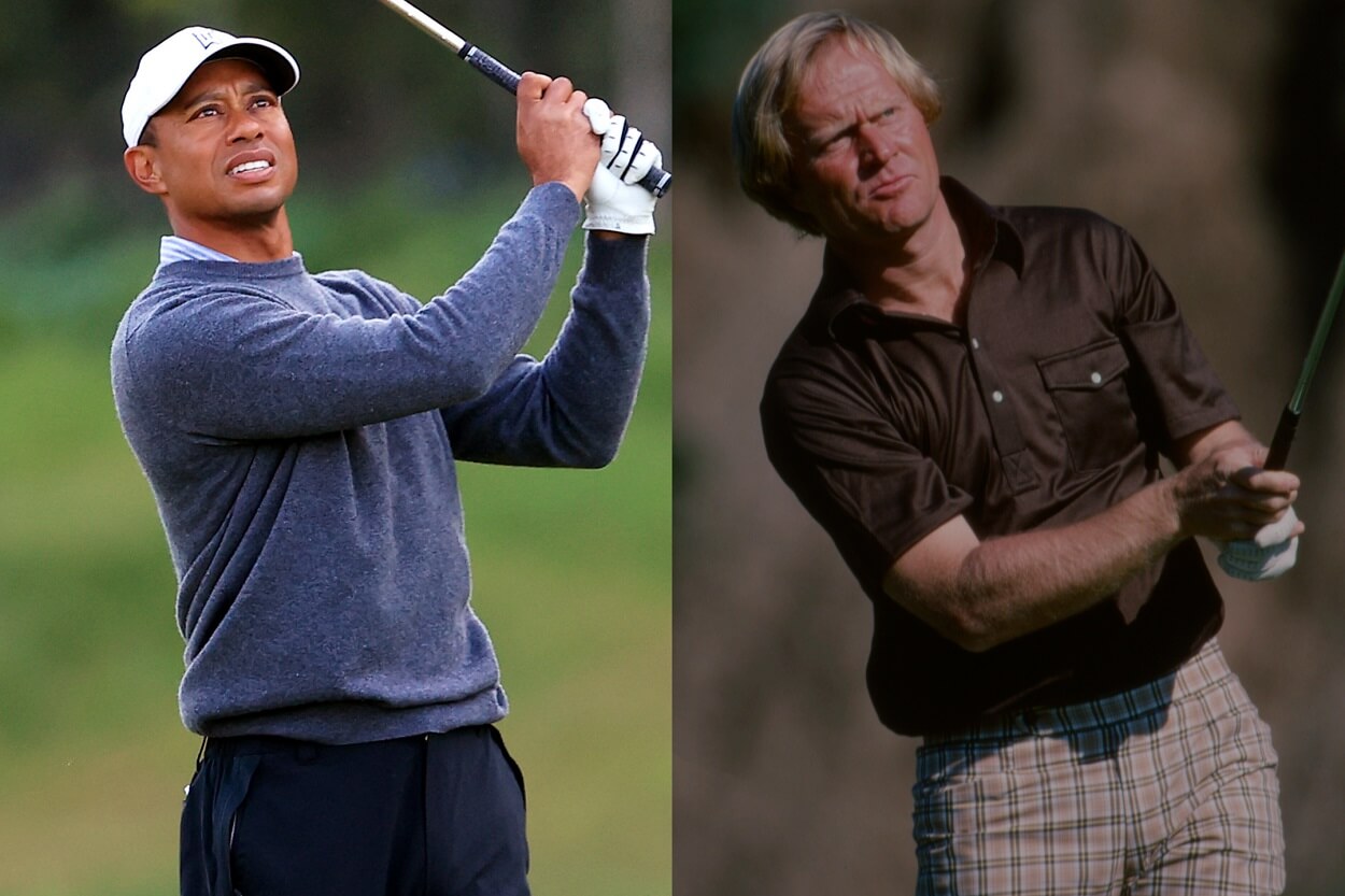 Tiger Woods and Jack Nicklaus at Riviera Country Club