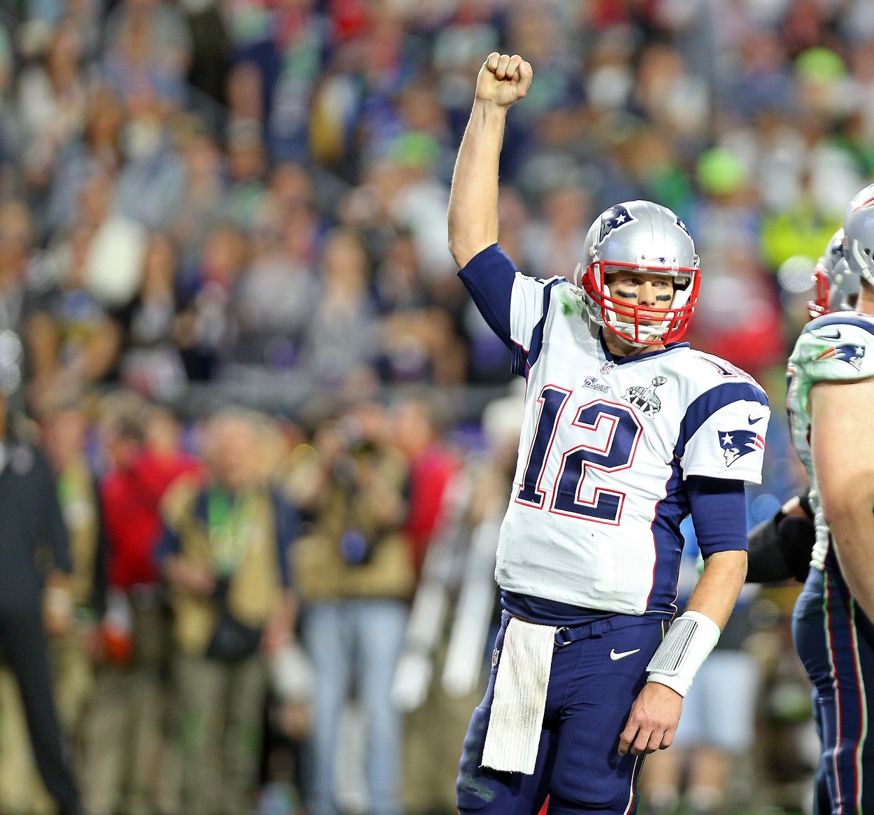 Tom Brady during the Super Bowl 49 matchup between the New England Patriots and Seattle Seahawks