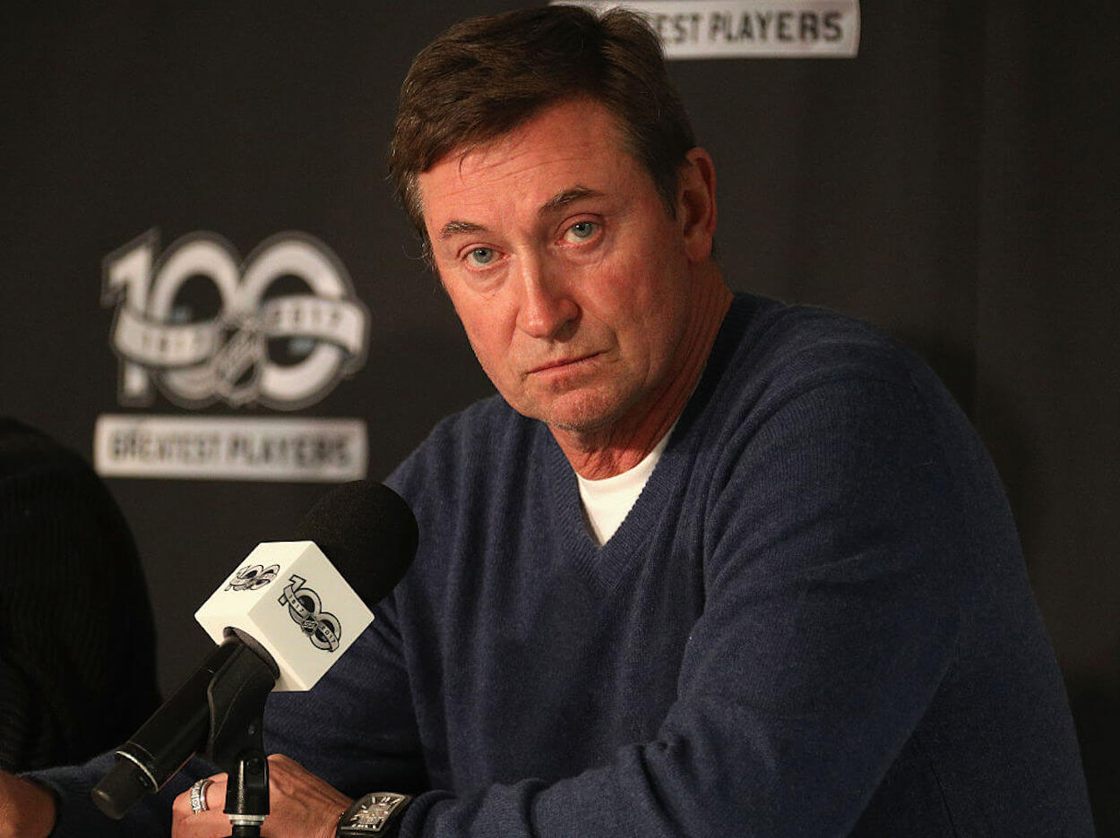 Wayne Gretzky during a 2017 NHL press conference.