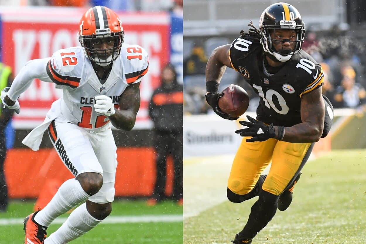 XFL players Josh Gordon and Martavis Bryant during their NFL days