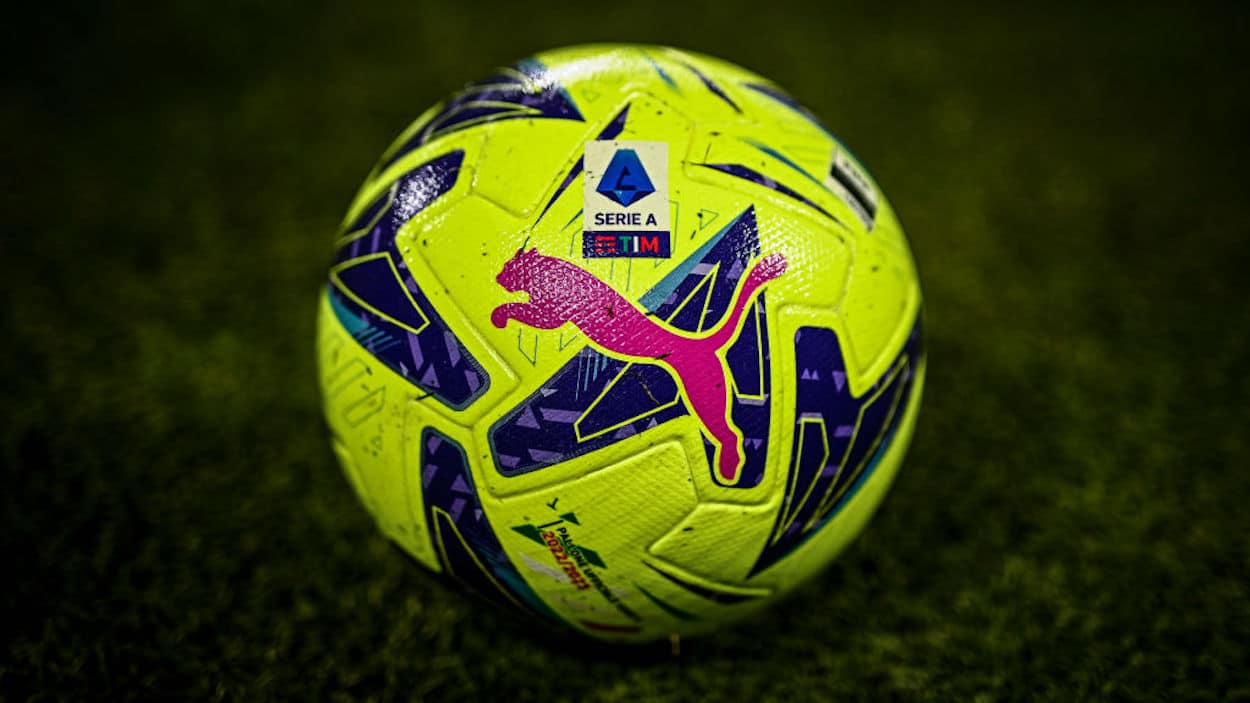 A yellow winter soccer ball