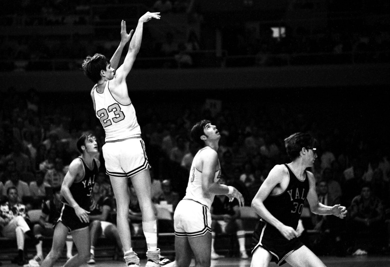 Pete Maravich of LSU shoots during the 1969 Rainbow Classic Tournament.