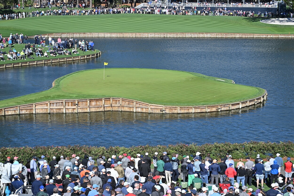 A view of the 17th hole at TPC Sawgrass.