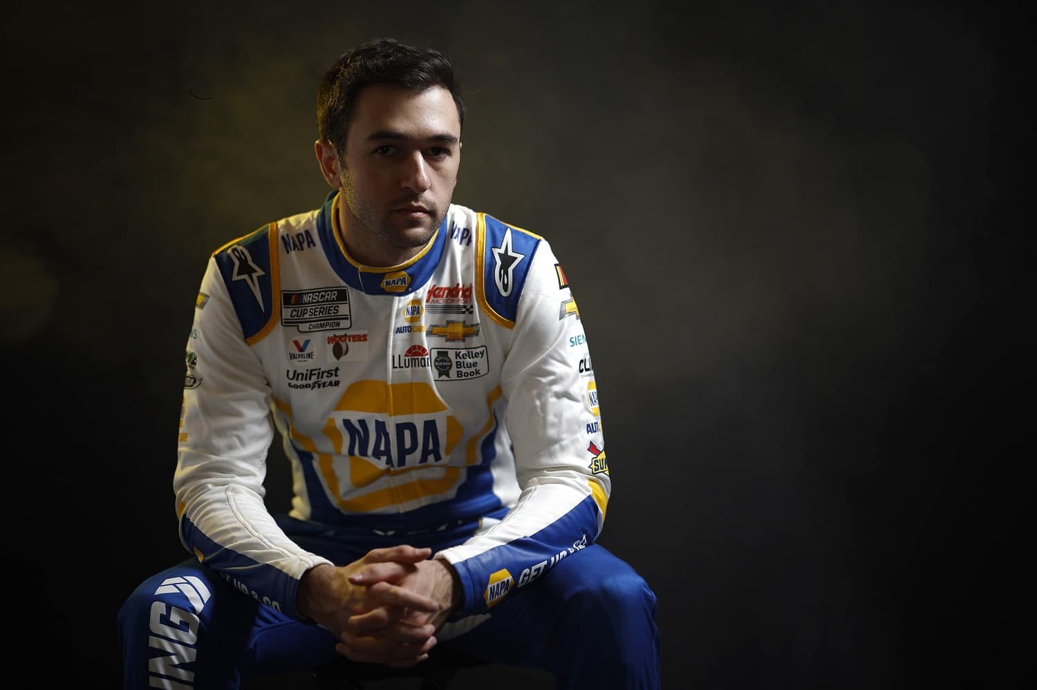 Chase Elliott poses for a photo during NASCAR Production Days at Charlotte Convention Center on Jan. 17, 2023.
