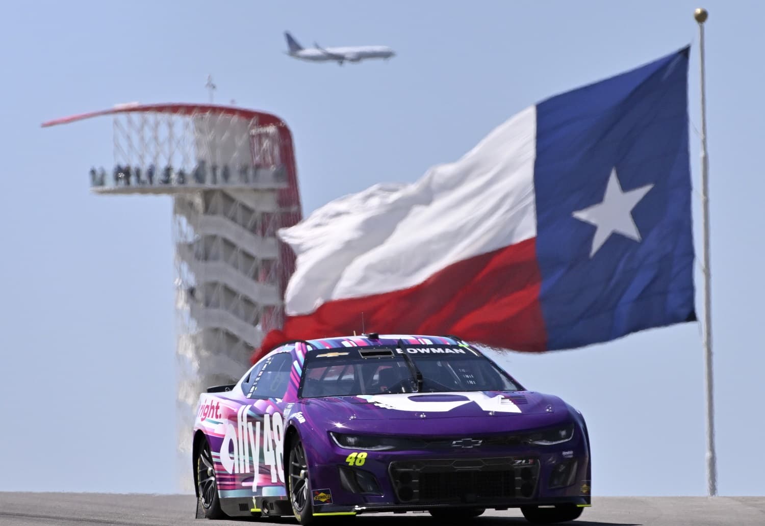 Alex Bowman drives during practice for the NASCAR Cup Series EchoPark Automotive Grand Prix at Circuit of The Americas on March 24, 2023 in Austin, Texas.