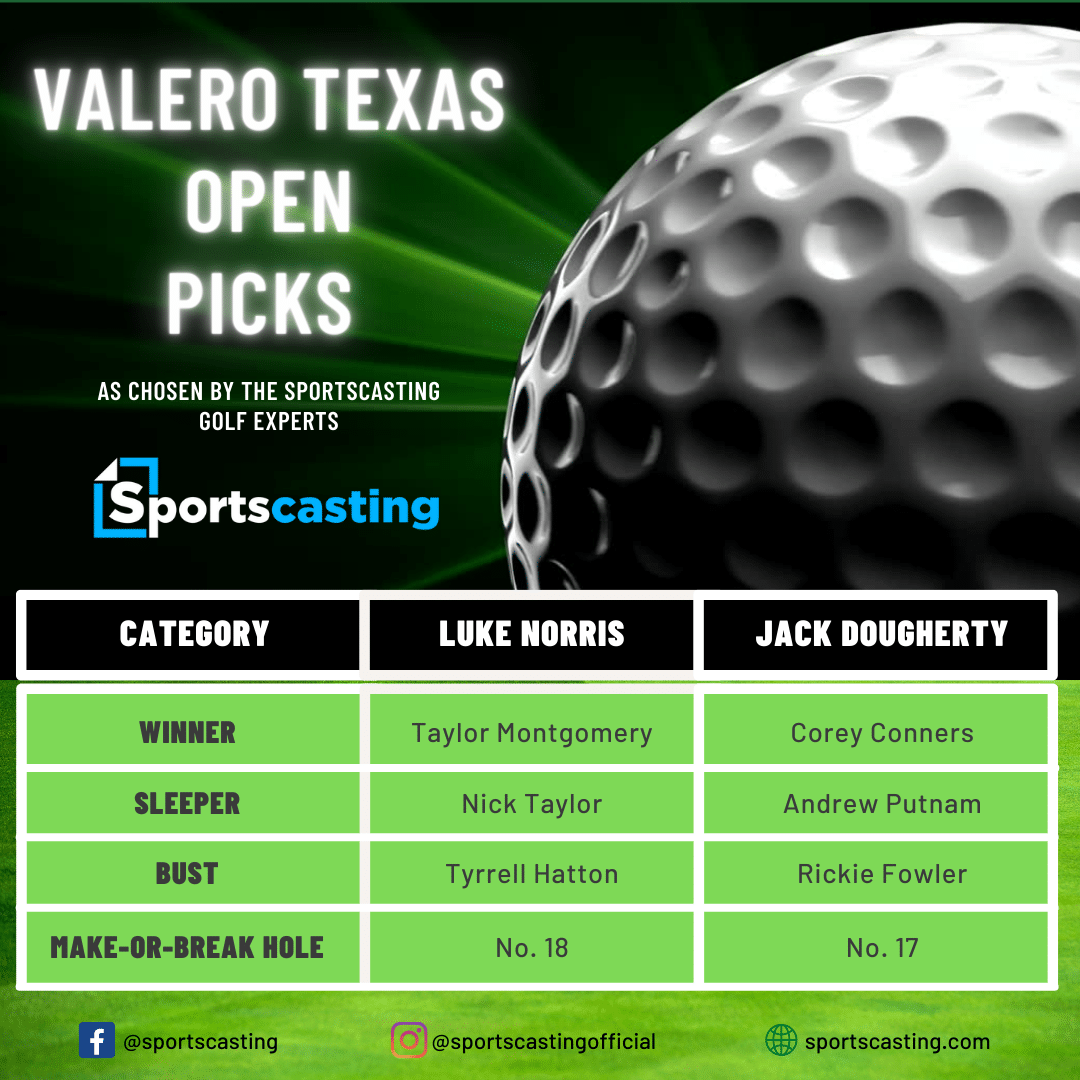 Sportscasting's picks for the Valero Texas Open.